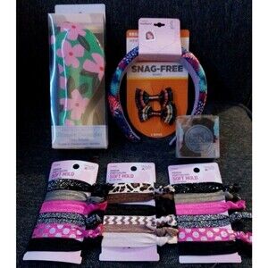 Multi-Pack Kids Hair Accessories Lot - Headbands, Hair Ties, Invisibobble - New